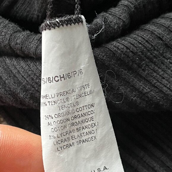 Vitamin A Organic Rib West Black Maxi Dress with a Relaxed Fit, Size 6 - Picture 7 of 8